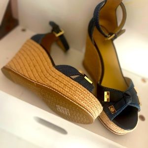 Michael kors denim wedges.